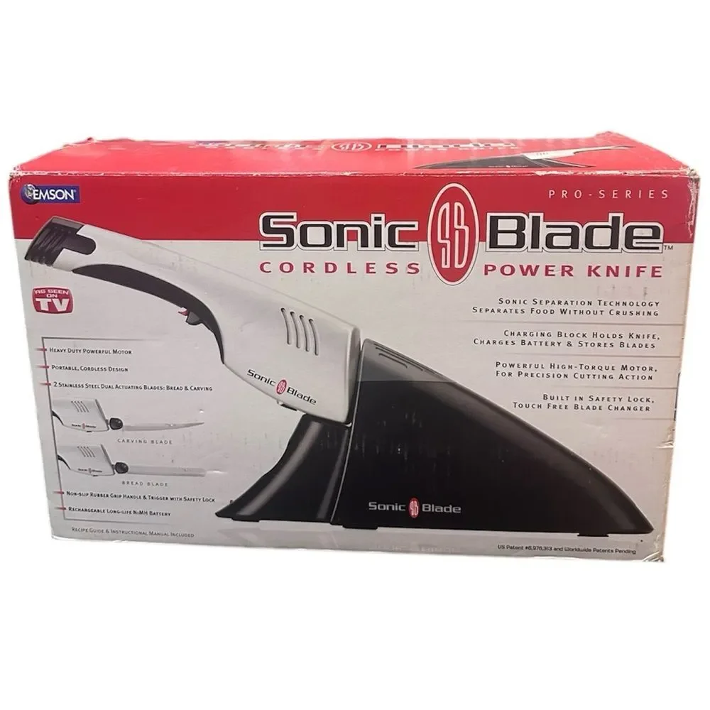 Sonic Blade Pro Series Cordless Power Knife with 2 Blades New